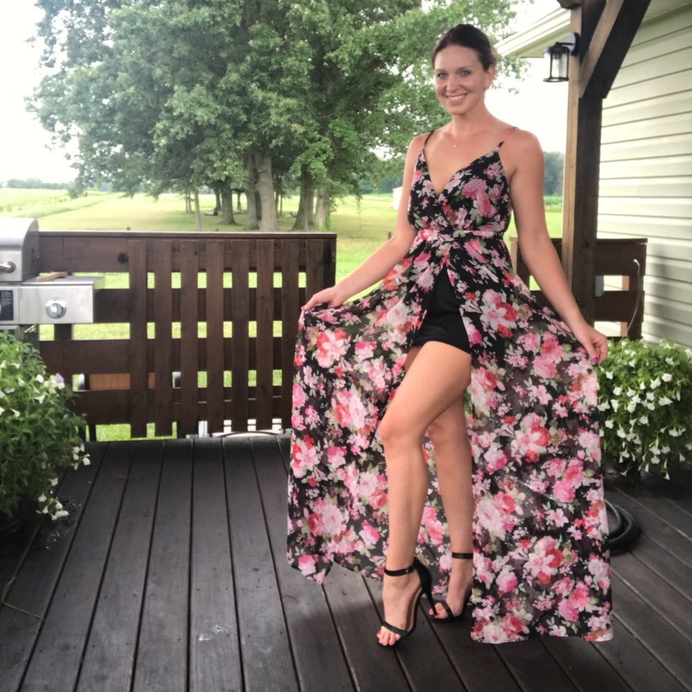 Windsor Floral Print Medium Maxi Dress